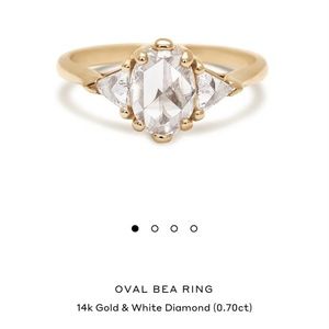 Anna Sheffield Oval Bea in 14k Rose Gold